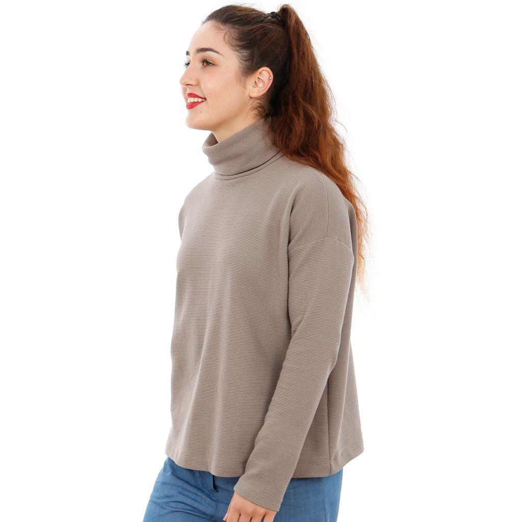 Papierschnittmuster Rollkragen Frau Reta XS-XXL